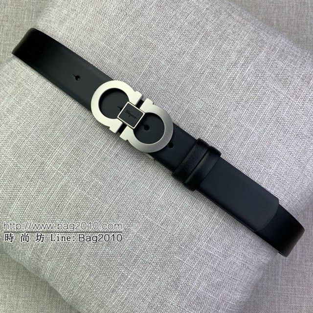 菲拉格慕男士皮帶 Ferragamo雙面牛皮紋理腰帶  jjp1920